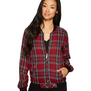 *NWT Sanctuary Dylan Red Plaid Bomber Jacket